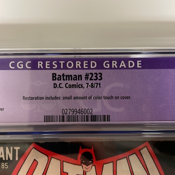 Batman issue #233 with CGC Restored Grade 8.0 - Picture 3 of 6